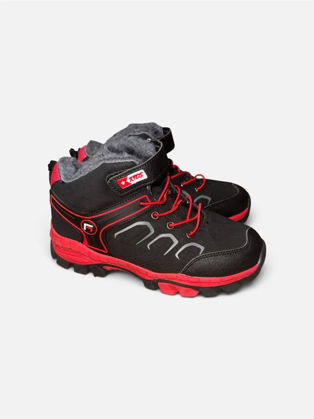 Kids Black and Red Outdoor Boots Hiking Boots NWOT Size 37 or Boys 5-5.5 Shoes